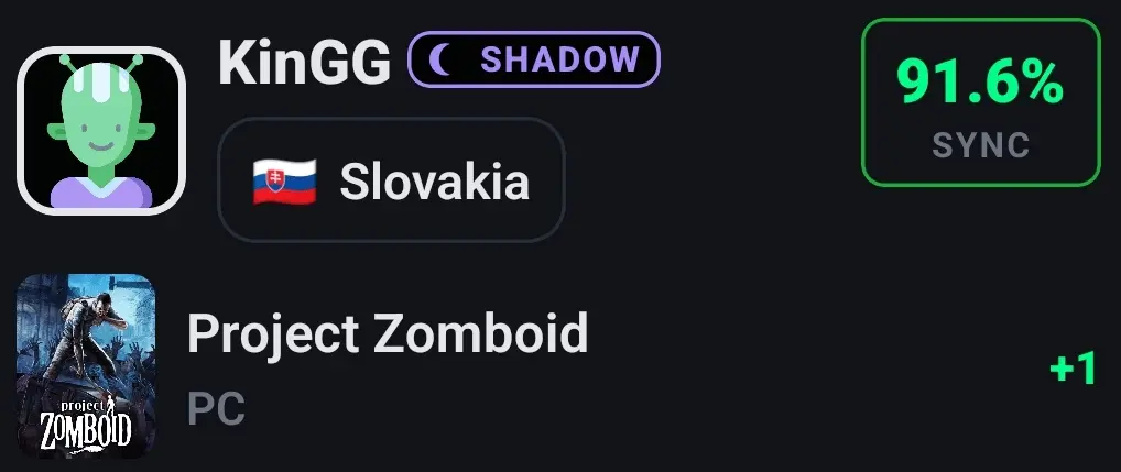 GGM8 radar — player match card from the mobile app
